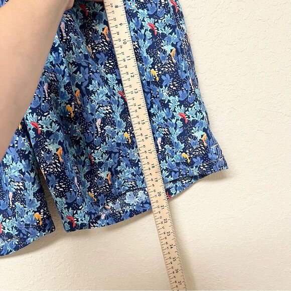 NWT Peter Millar Swim Trunks Mens Size XL Blue Print Seaside Collection Lined - Picture 2 of 8